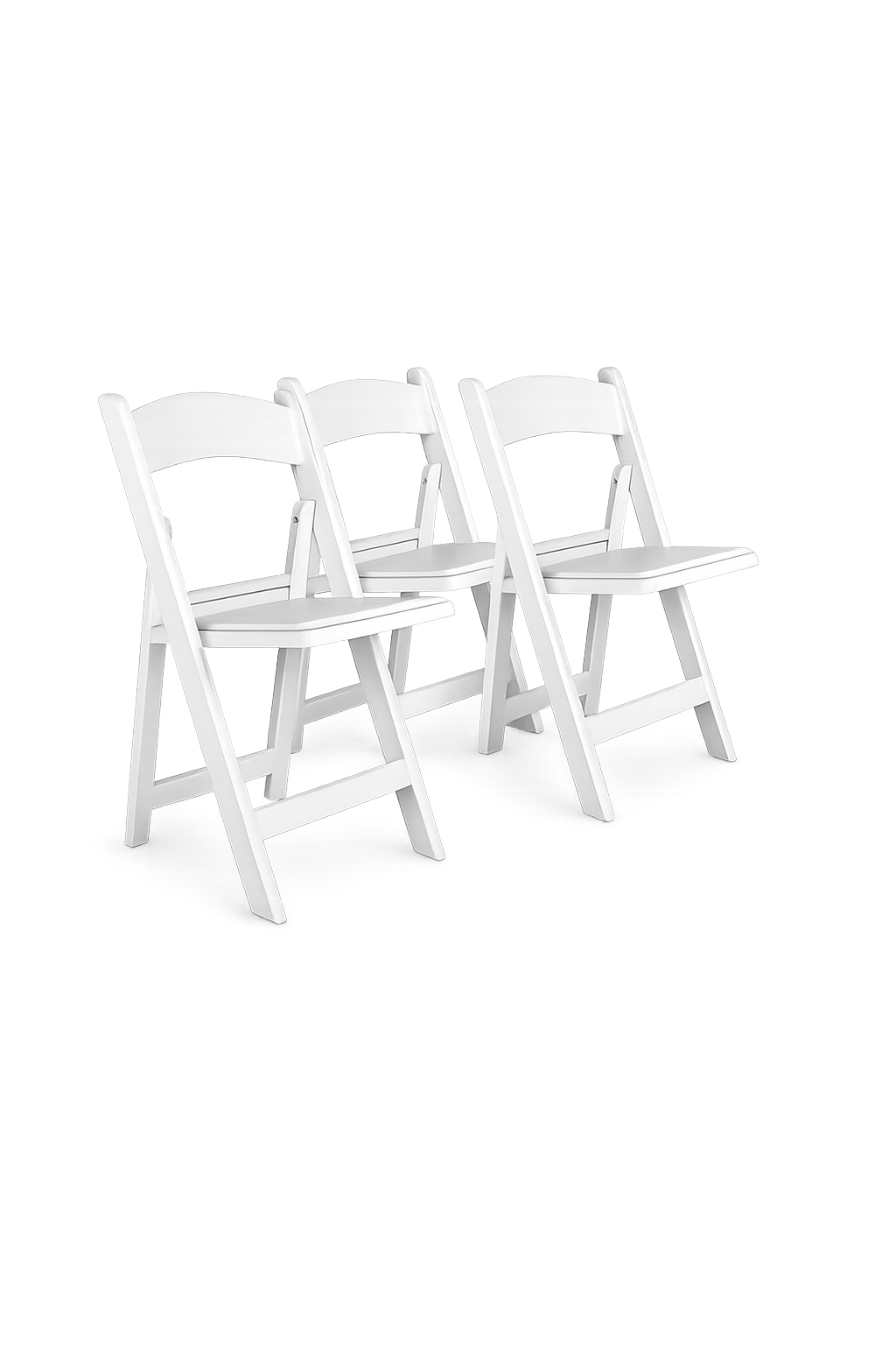 White Resin Folding Chair