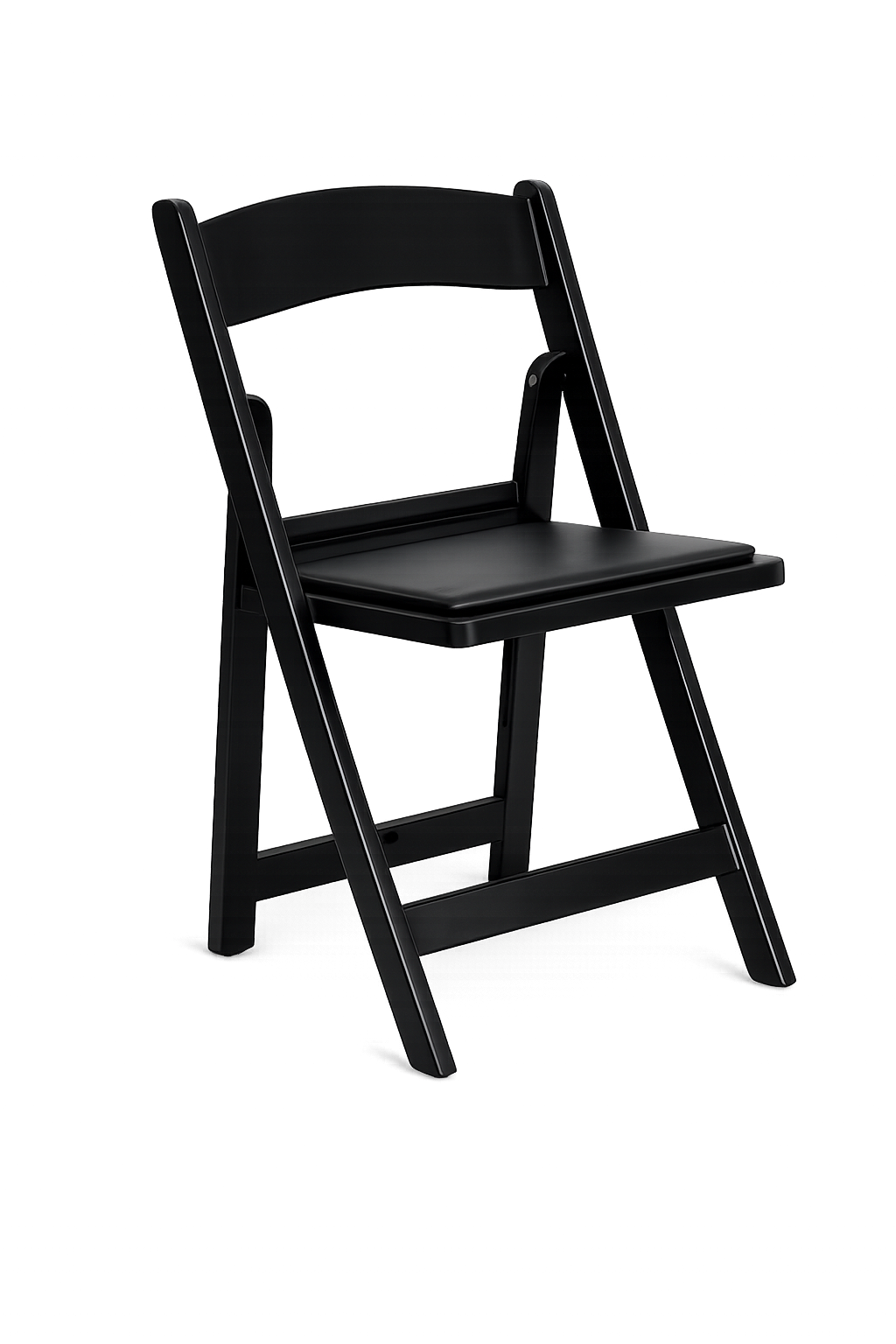 Black Resin Folding Chair