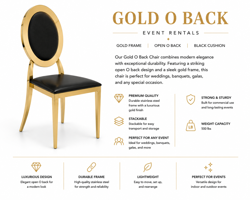Gold O Back Chair